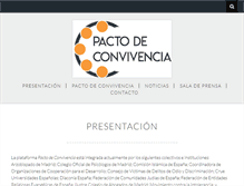 Tablet Screenshot of pactodeconvivencia.org